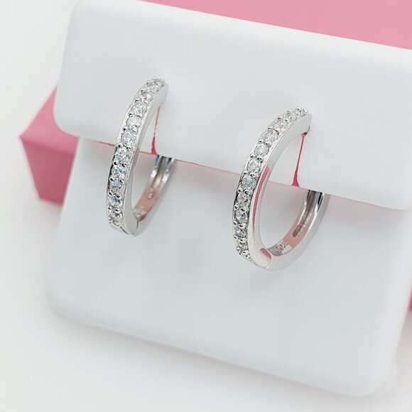 "925 Sterling Silver Cubic Zirconia Earrings, U19254671 - Picture 5 of 10